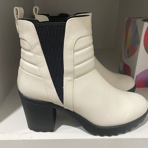 white boots. Brand new never worn without box. Size 9